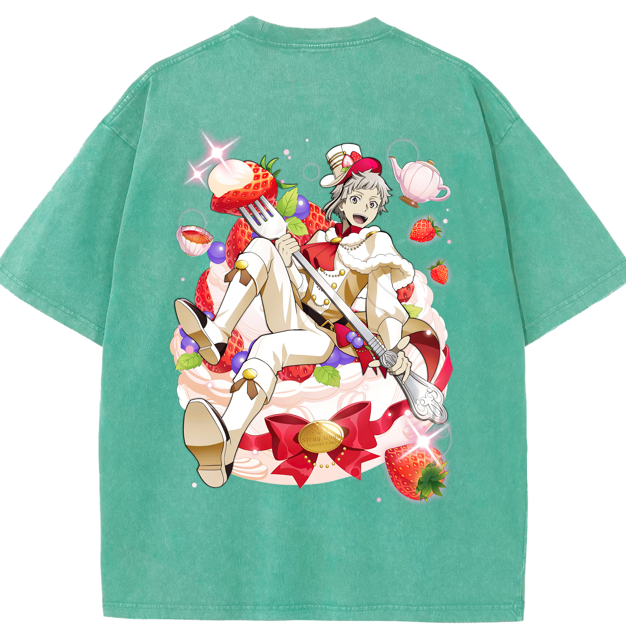 （画像用） 文豪ストレイドッグス Bungo Stray Dogs 綿100% ヴィンテージ風 半袖Tシャツ（背面プリント）
